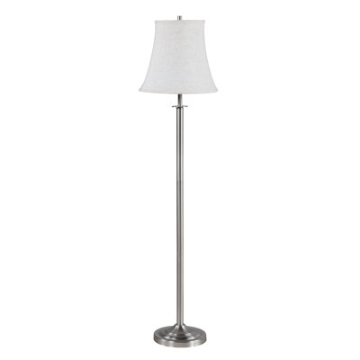60'' Matte Brushed Nickel Floor Lamp