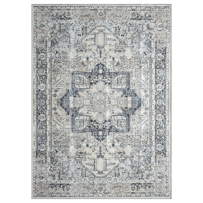 Lancaster Washable Ivory Area Rug