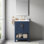 Meuble-lavabo moderne de 24 po au design sergé élégant avec charnières à fermeture en douceur, armoire de salle de bain avec structure ouverte au dos, tablette réglable