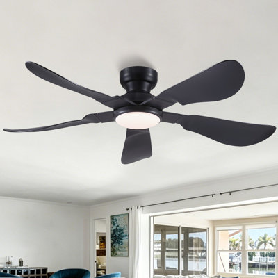 Ventilateur de plafond encastré avec lumière et télécommande / app
