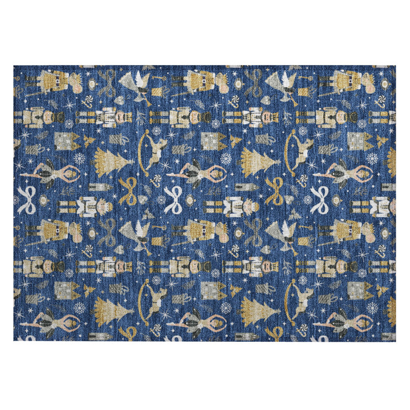 Xhevrie Machine Woven Area Rug, Rectangle 1'8" x 2'6"