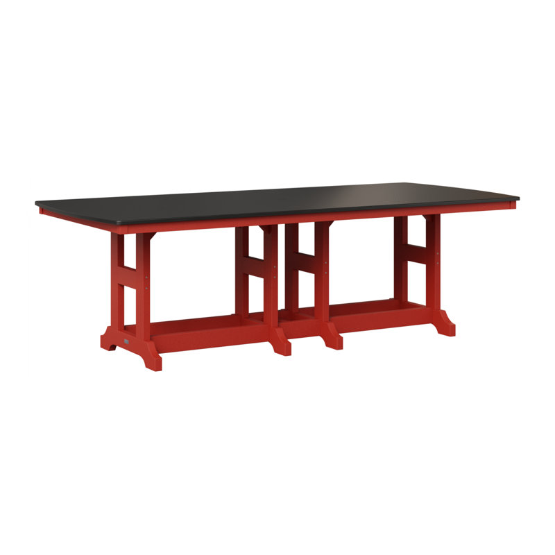 Table de salle à manger rectangulaire 96 po Berlin Gardens Garden Classic, H 30,87 po x l 96 po x P 44 po, Noir martelé
