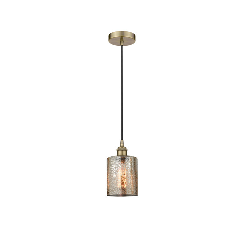 Cobbleskill 1 - Light Single Drop Pendant Pendant, Antique Brass