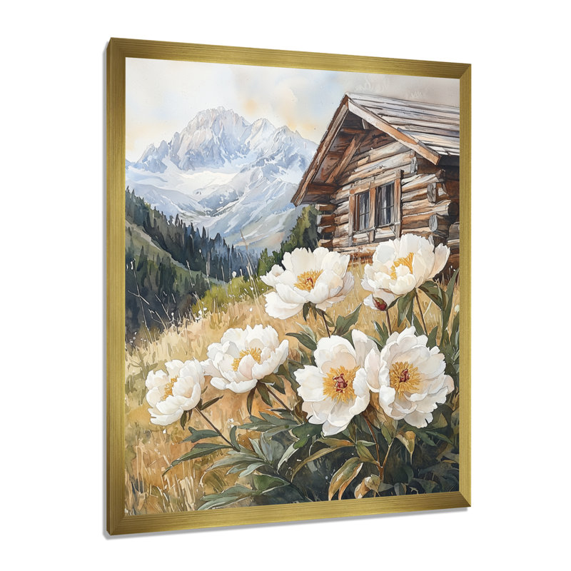 Gilliam - impressions sur toile florales, H 40 po x l 30 po, Reproduction encadrée d'une seule photo, Doré