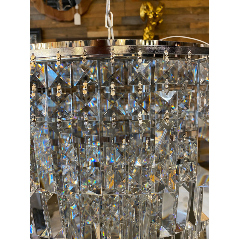 Carlill 13 - Light Dimmable Tiered Chandelier, Silver