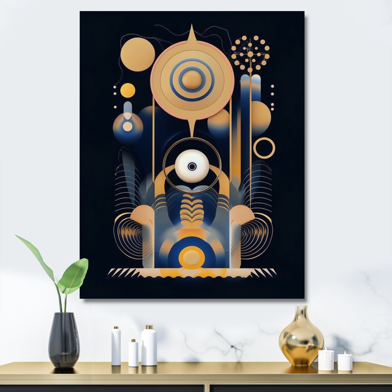 Futur minimalisme géométrie de la sensibilisation - impression sur toile géométrique moderne, Toile tendue