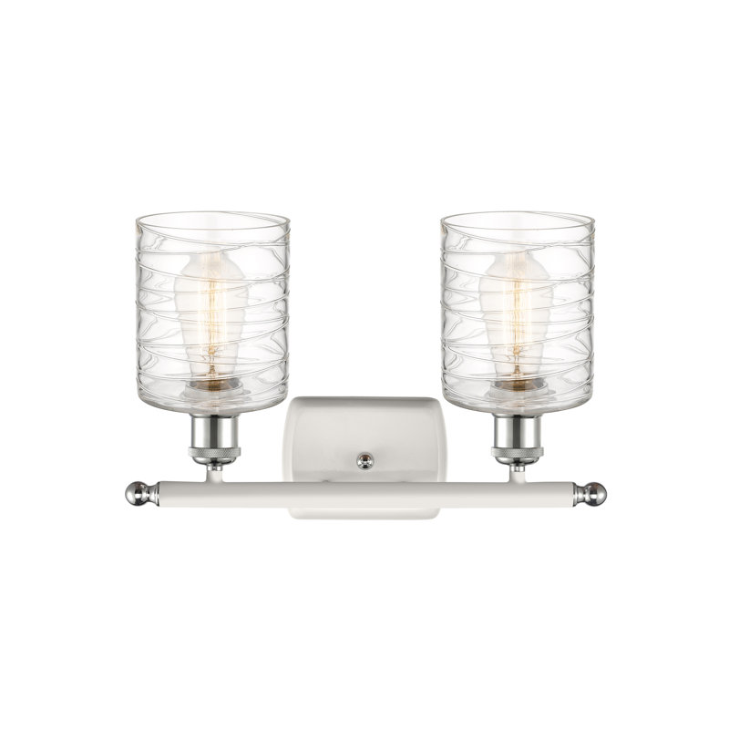 Éclairage pour salle de bain à intensité variable 2 lumières Leilani, Ampoule DEL 6 watts Vinage, Blanc et chrome poli