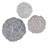 Textured Feather 3-Piece Metal Disc Wall Decor Set-1676186899