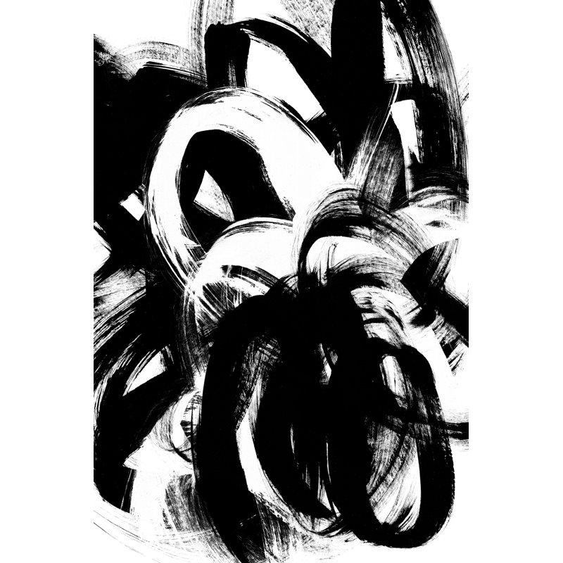 Onyx Swipe IV by June Erica Vess - Painting, 46cm H x 30cm W, Wrapped Canvas