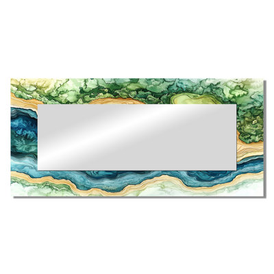 Abstract Golf Course Champions Horizon II - Sports Mirror Wall Art - Printed On Metal