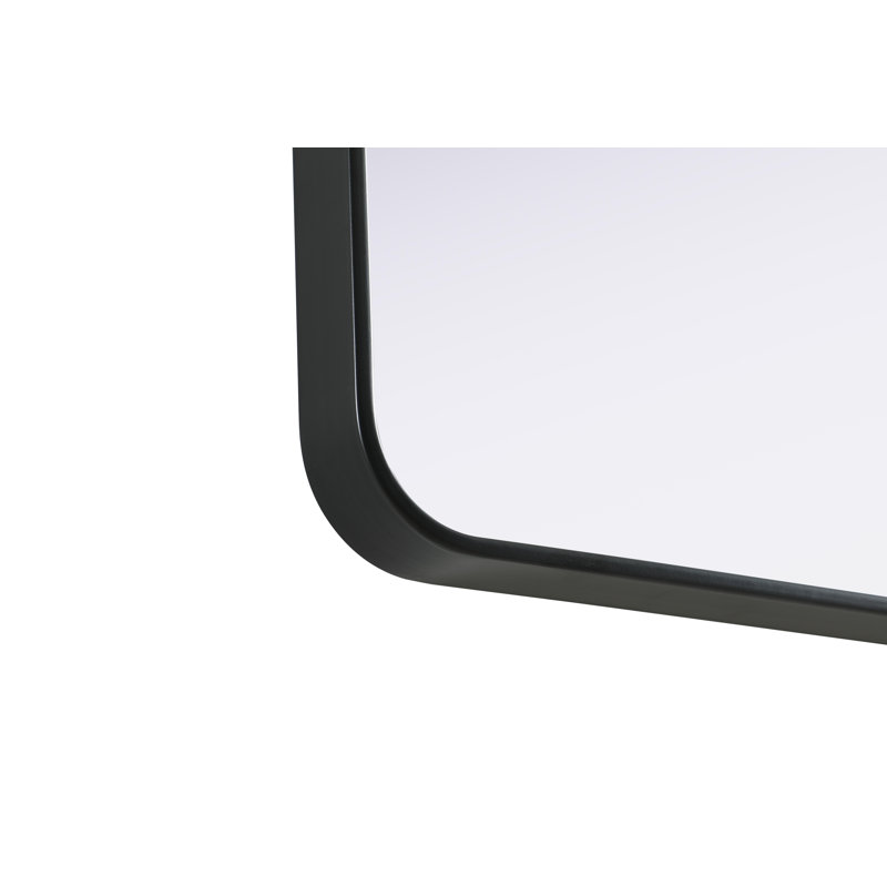 Erath Contour Metal Mirror, 36" x 30", Black