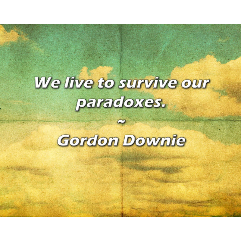 Artsy Quote "We live to survive our paradoxes." By Gordon Downie Gallery Wrapped Canvas