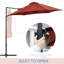 Parasol de terrasse avec parasol suspendu et pivotant à 360 ° Morghann Latitude Run®