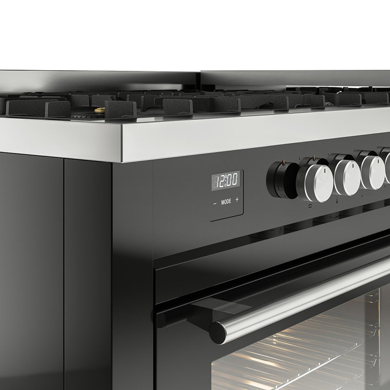 ILVE Professional Plus II 60 Dual Fuel Range , Glossy Black, Liquid Propane