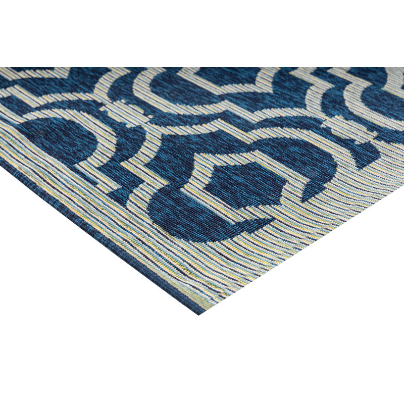 Geometric Indoor / Outdoor Rug, Round 6'6"