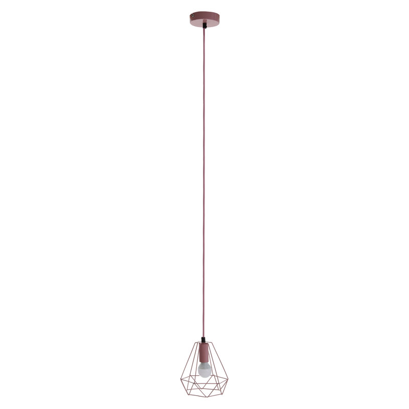 Rueben 1 - Light Geometric Pendant, Pink