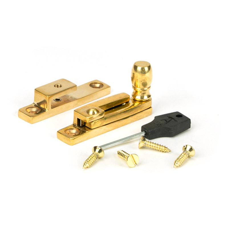 Window Closer, Polished Brass