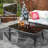 4-Piece Aluminum Wicker Outdoor Sofa Set With Cushions And Tempered Glass Coffee Table – Beige