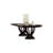 Kathran Marilyne Espresso Fabric Upholstered Seat Rectangular Dining Room Set