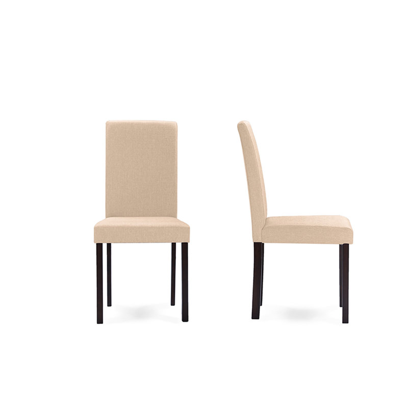 Chaise de salle à manger rembourrée Guzzi, Beige