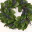 22" Artificial Farmhouse Magnolia Leaf Wreath Greenery Foliage Berry Fall Winter Christmas Holiday Decor-271879012