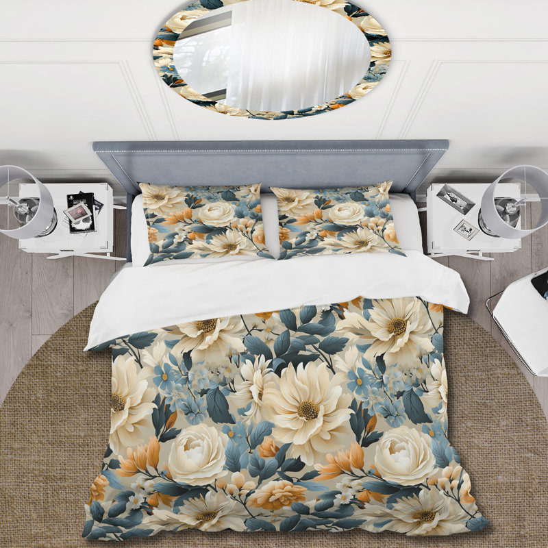 Ensemble de housse de couette Polivas, Housse de couette pour grand lit et 2 taies décor