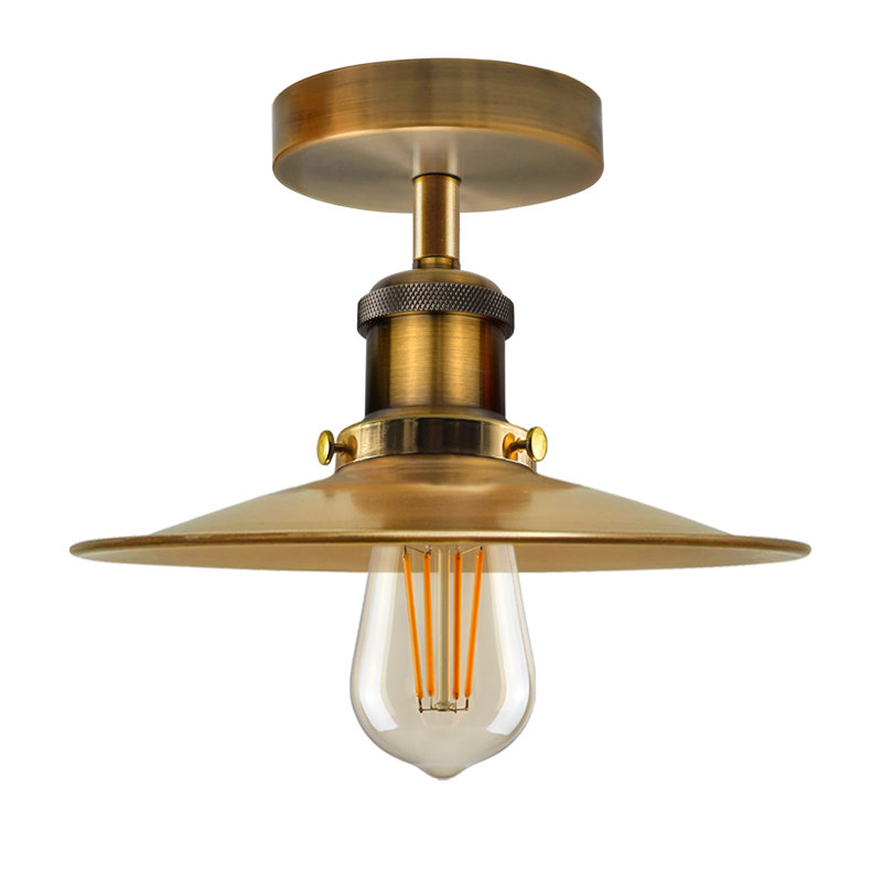 Brenna Semi Flush Mount, Yellow Brass