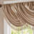 Faux Silk Waterfall Embellished Valance Champagne 38X46"-87155971