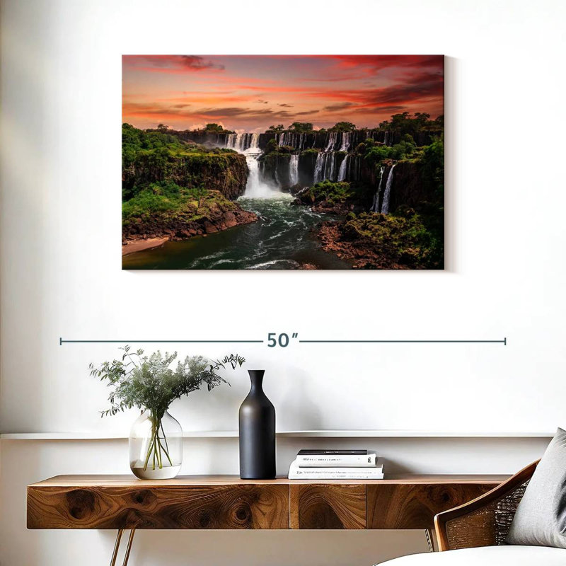 Alvord Iguazu Falls At Sunset, 24'' H x 36'' W