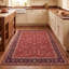 Tapis traditionnel en granit à motif floral intégral, couleur marine, orange, or, vert, crème, ivoire. Lavable à la machine, antidérapant, à poils courts, pour l'intérieur et l'extérieur, adapté aux animaux domestiques. Convient au salon, à la chambre à coucher, à la salle à manger, à l'entrée, au corridor et au bureau.-188622950