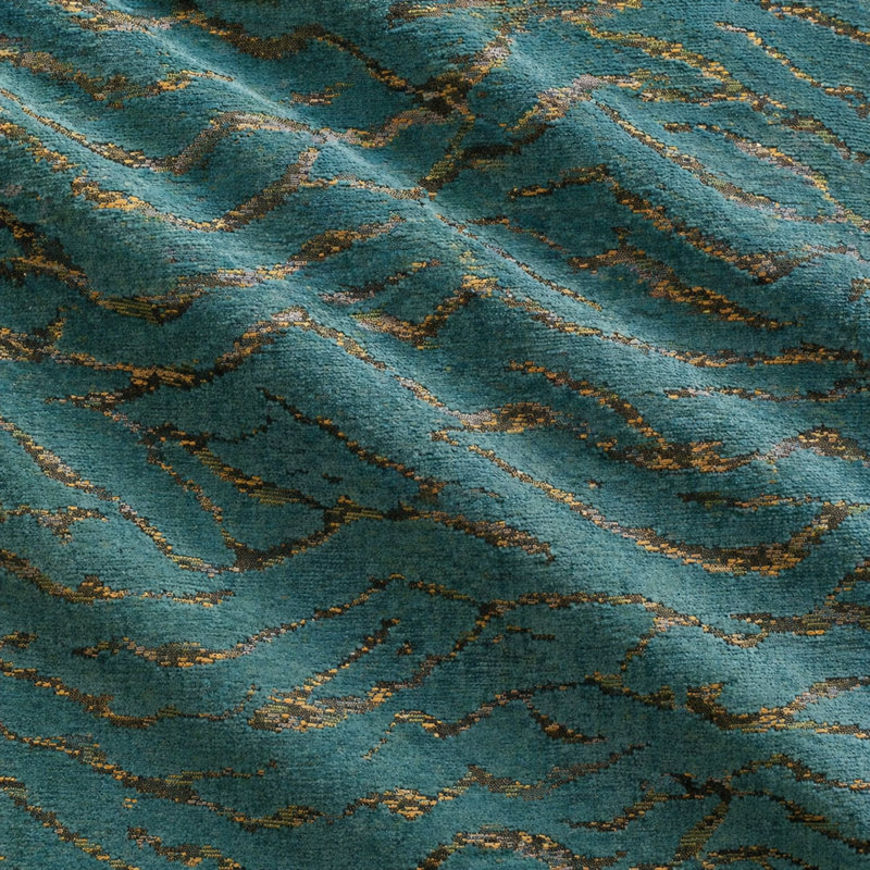 Animal Print Velvet | Empress Fabric, Cerulean