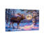 Christmas Moose In Snowy Forest With Christmas Ornaments-1165631255