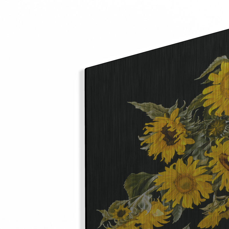 "Tournesol dans un vase chinois rouge" par Christopher Pierce, H 24 po x l 36 po