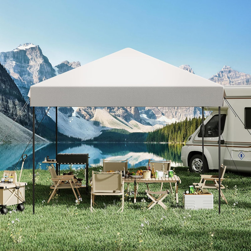 Pop Up Gazebo Canopy Tent, 210D UV-Resistant Oxford Fabric, Rust-Proof Frame with 3 Adjustable Heights, Quick Setup Outdoor Shelter with Full Accessories