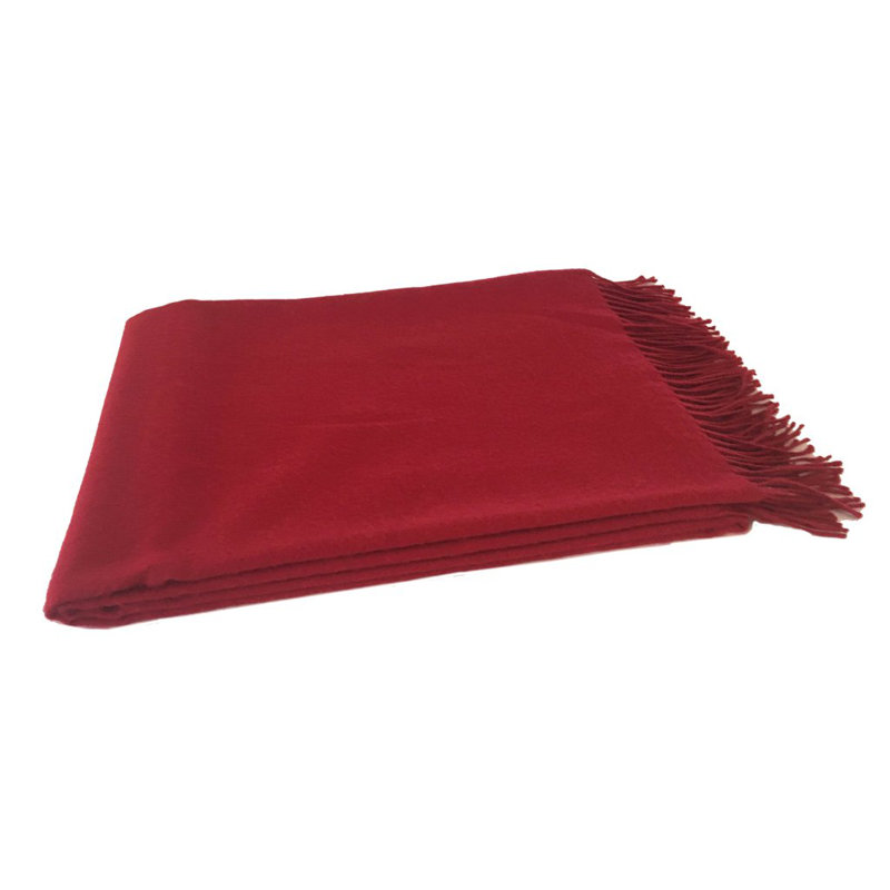 Madison Woven Baby Alpaca Throw Blanket, Garnet Red