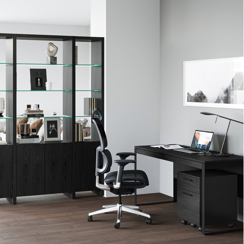Linea™ Writing Desk, Charcoal Stained Ash