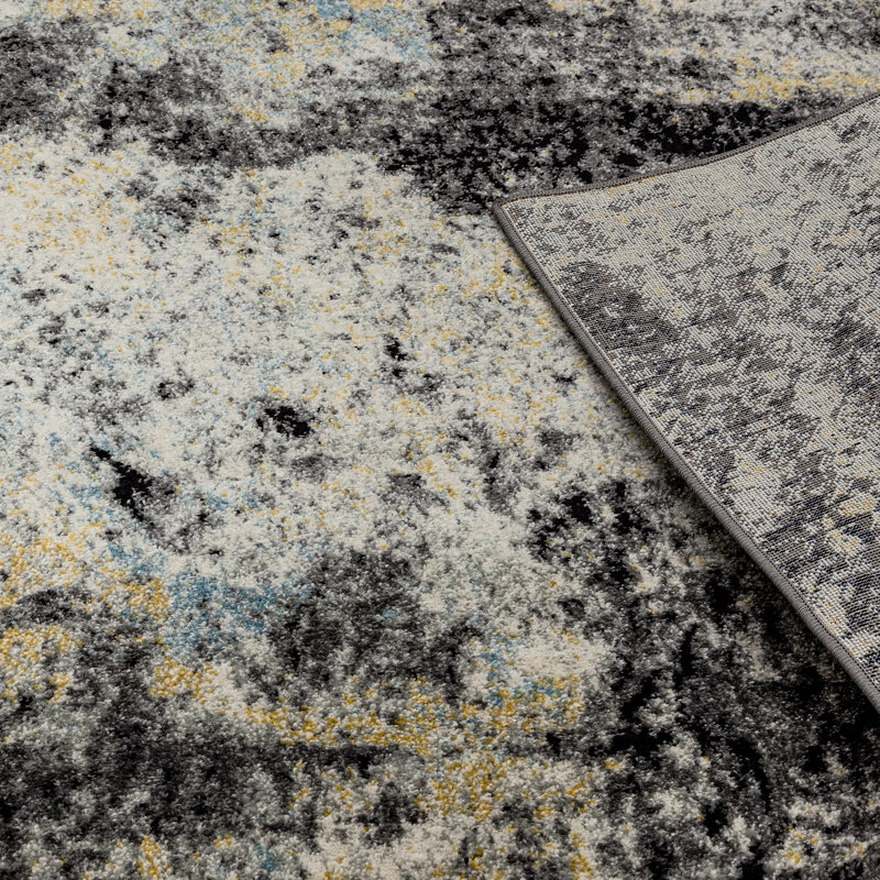 Higbee Black/Blue Rug, Rectangle 200 x 290cm