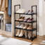 Étagère à chaussures à 3 niveaux en métal, organisateur de chaussures empilable, pour entrée, noir-2010627203-2012615388