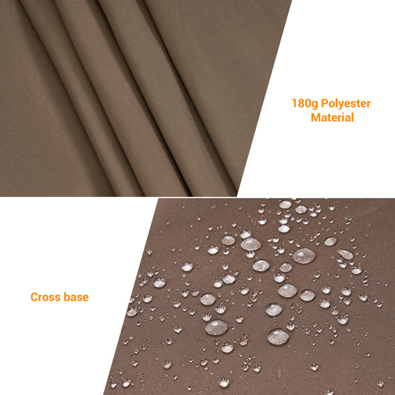Parasol de marché d'extérieur de 7,5 pi avec bouton-poussoir inclinable Kahoka, Taupe