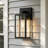 Outdoor Wall Lights, Waterproof Lanterns with Frame and Clear Glass Shade, Exterior Front Porch Lights Matte Black Wall Sconce, Modern Mounted Lighting for Patio Entryway Hallway