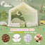 Lit simple Montessori avec baldaquin, base de lit pour tout-petits en bois-513684959-513684958