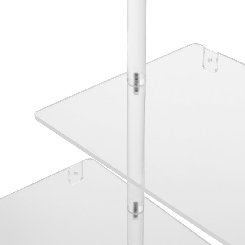 5 Tier 73.62'' H X 22'' W Acrylic Corner Bookshelf