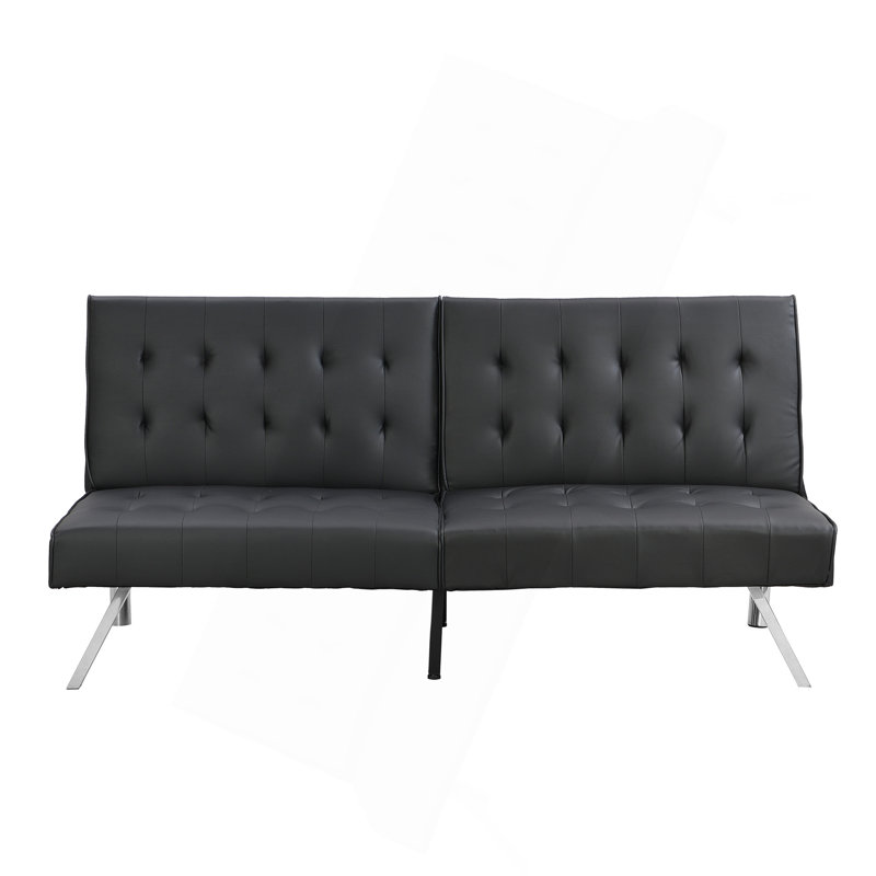 Structure en bois, pieds en acier inoxydable, futon, canapé