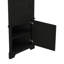 Armoire de coin triangulaire dotée de trois tiroirs et de tablettes réglables-1435680225