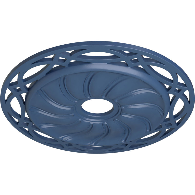 Médaillon de plafond Endurathane Jefferson, DO de 26 1/2 po x P 3 5/8 po x P 1 1/2 po (convient aux auvents jusqu'à 5 po), fini de rêve de minuit peint à la main