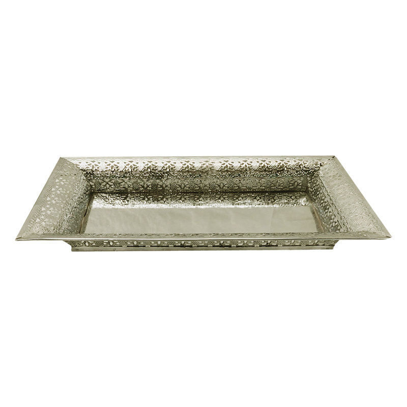 Plateau de coiffeuse à plateaux perforés, Argent, H 2,5 po x L 13,75 po x l 7,5 po