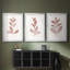 Red Leaf I - reproduction sur mesure encadrée de qualité supérieure - 3 pièces-1406216808-1406216805