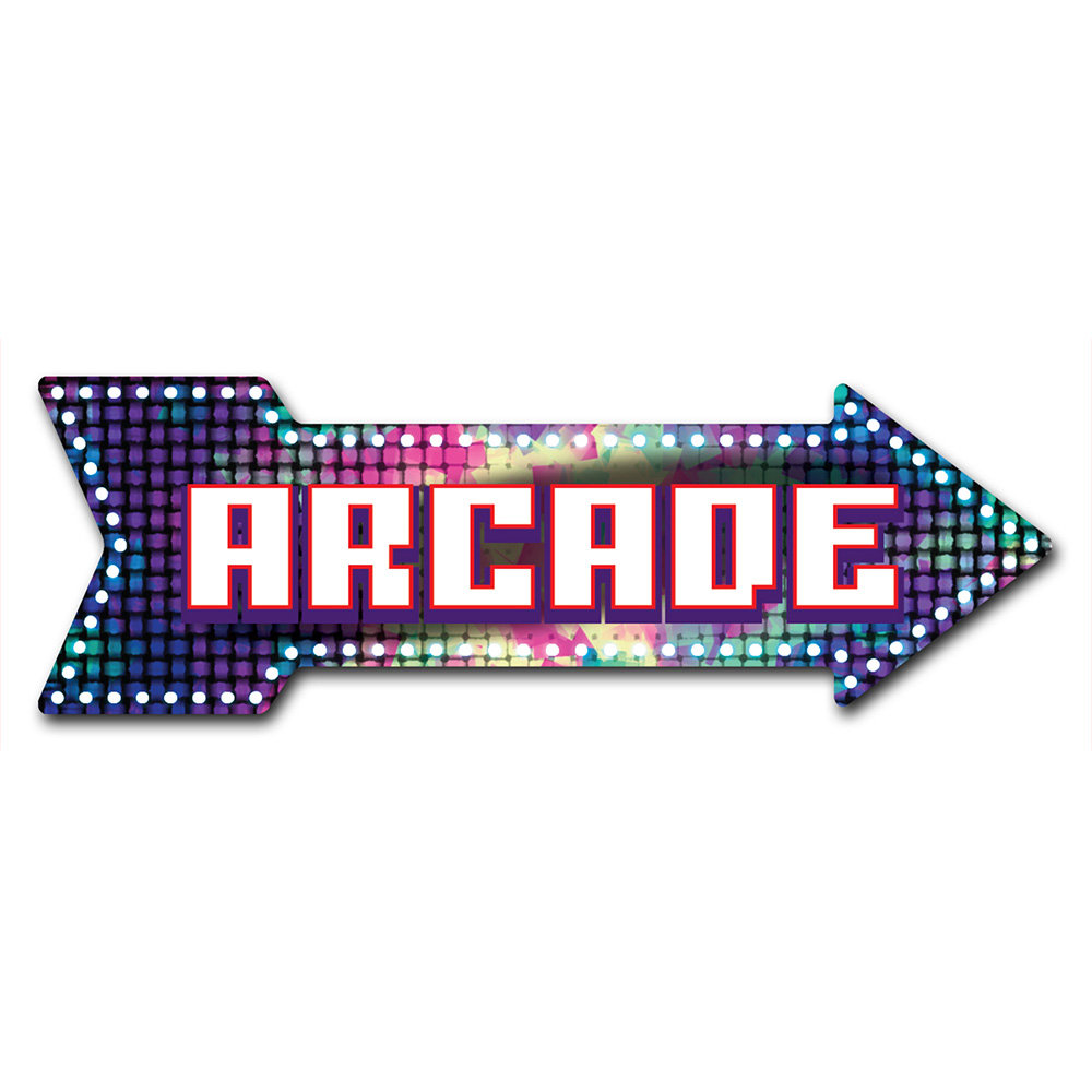 Decal-999978_Arcade Arrow Decal Funny Home Décor 24" Wide SignMission 