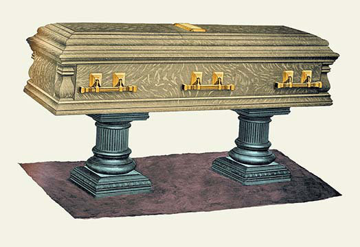 Casket avec découpe-impression d’art graphique non encadrée