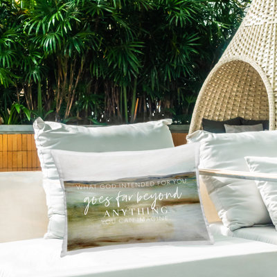 Coussin d'extérieur à imprimé divin Proverbe de God God par Sara G. Designs